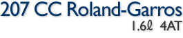 207 CC ROLAND-GARROS 1.6L@4AT